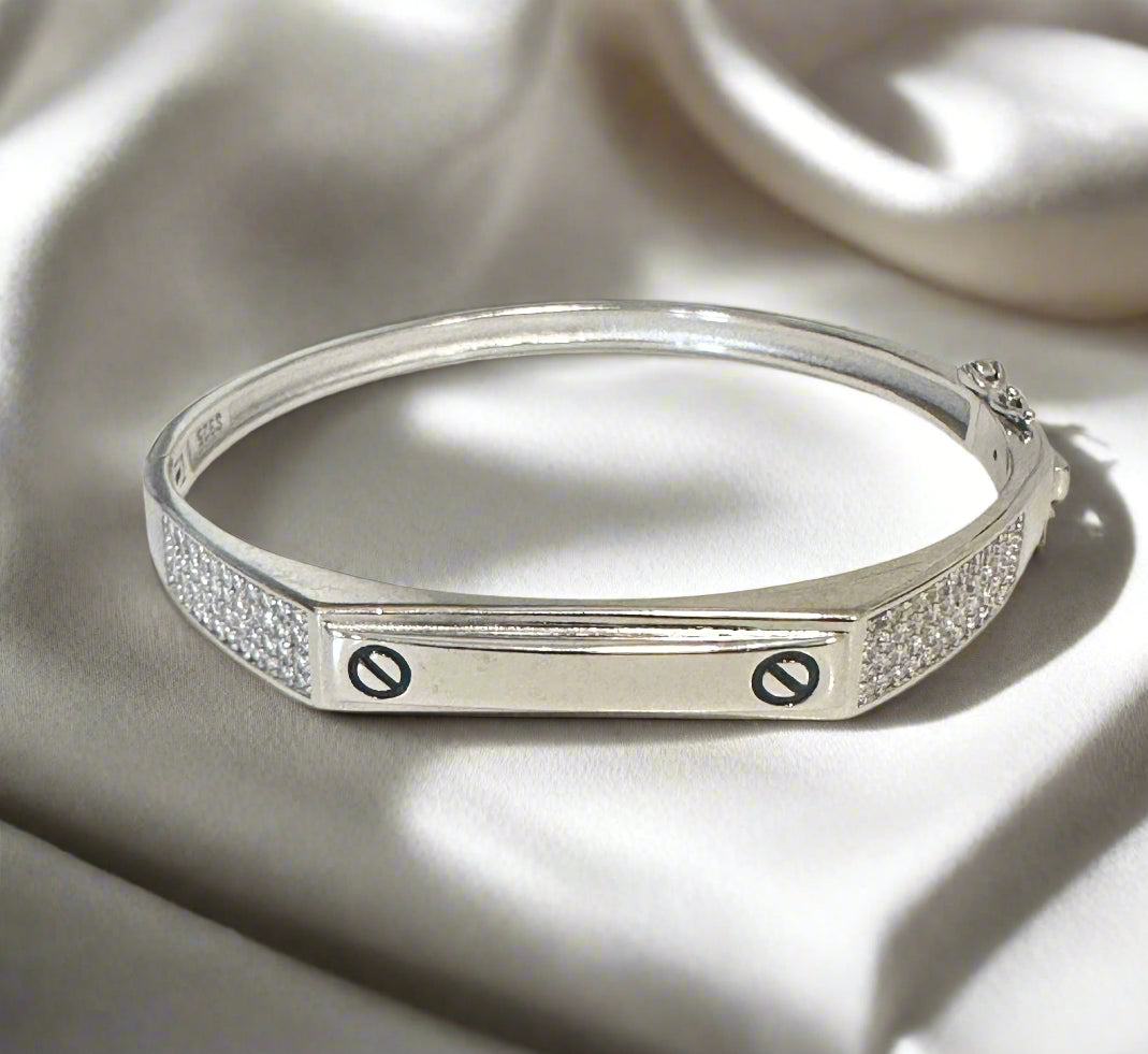 Ladies’ Silver Wrist Ring openable SLB02