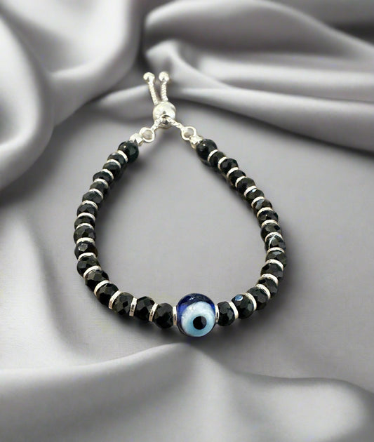 Baby Silver Blue Evil Eye Nazariya Bracelet SBB01