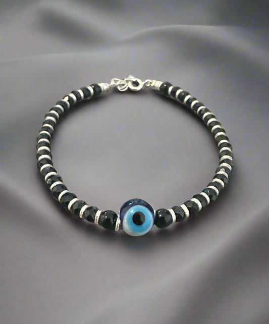 Silver Blue Evil Eye Nazariya Bracelet SNB02