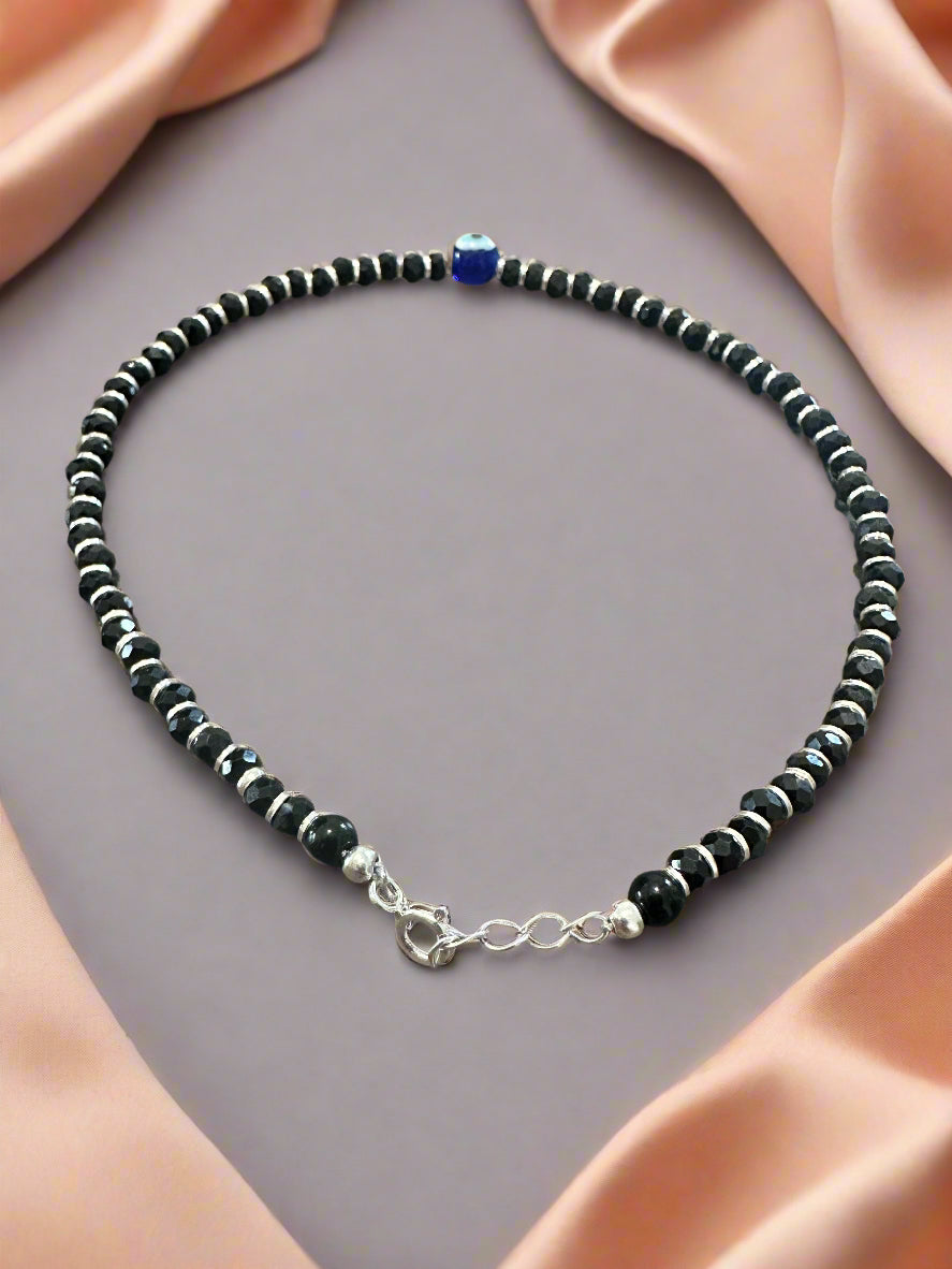 Ladies' Silver Evil Eye Nazariya Anklet SLA01