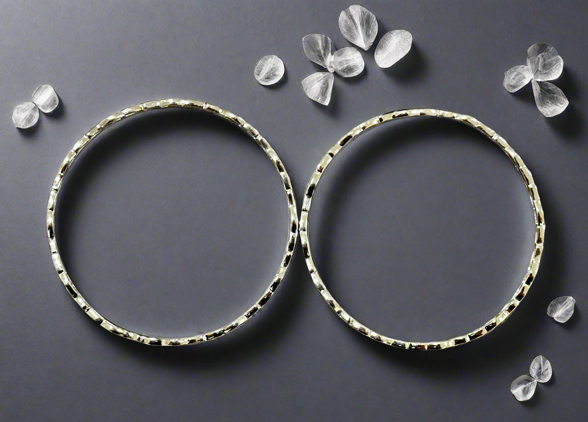 Ladies' Silver Twisted Vine-Inspired Bangles SLC04