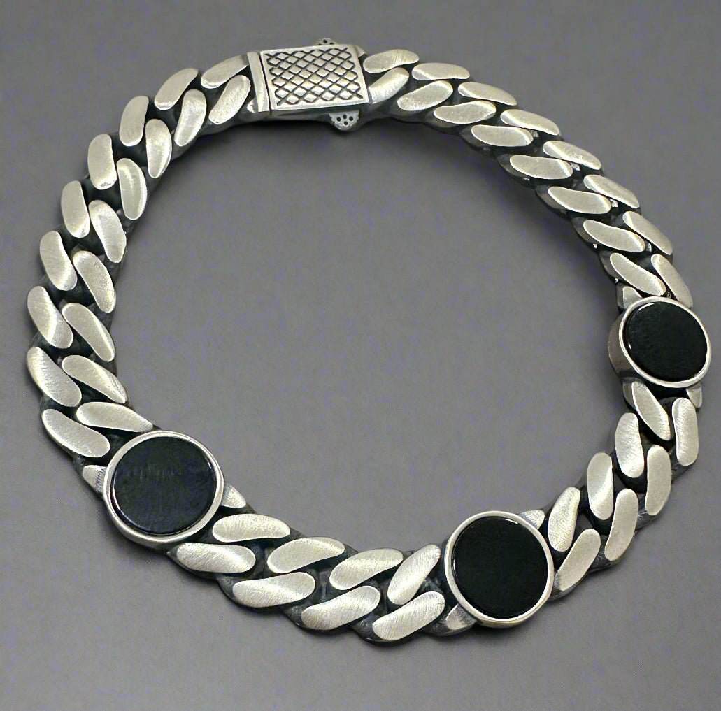 Men's Silver Matte Bracelet SMB01