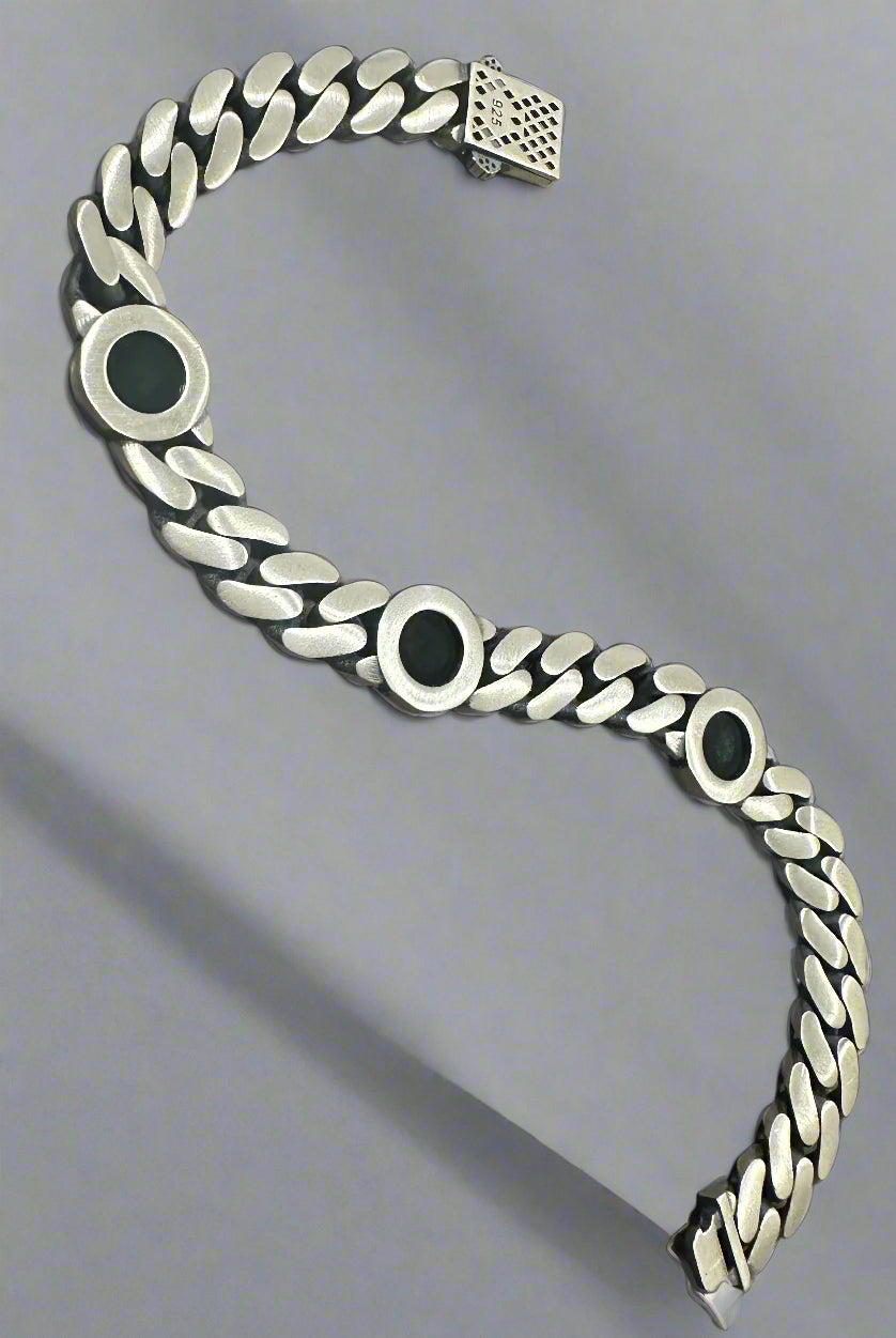 Men's Silver Matte Bracelet SMB01