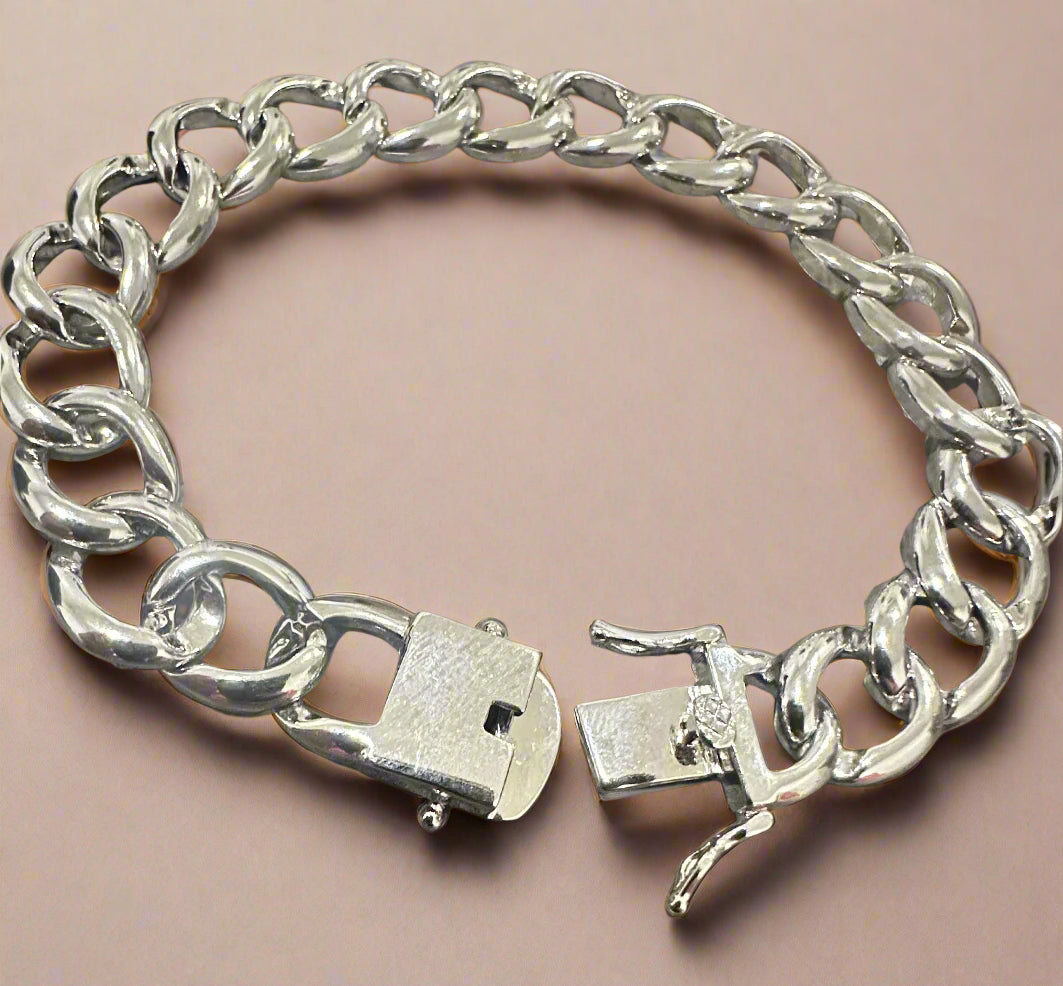 Men's Silver Cuban Link Bracelet SMB02