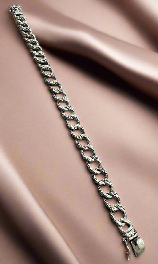 Men's Silver Vintage Chain Bracelet SMB03