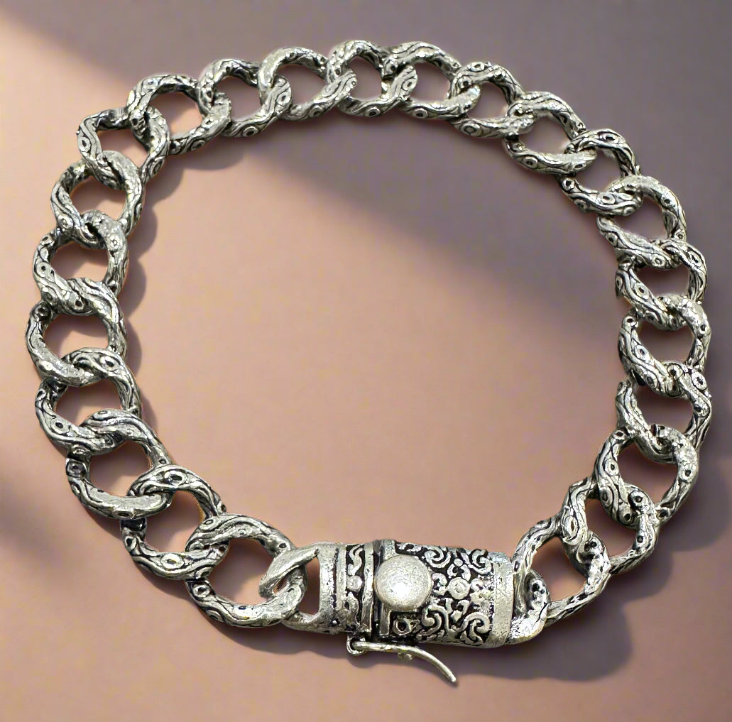 Men's Silver Vintage Chain Bracelet SMB03